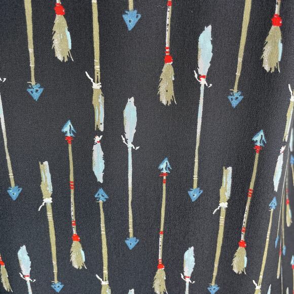 Joie Arianna Silk Dress Arrow Print Swingy Sleeveless Racerback Tank Dress S - Picture 3 of 9